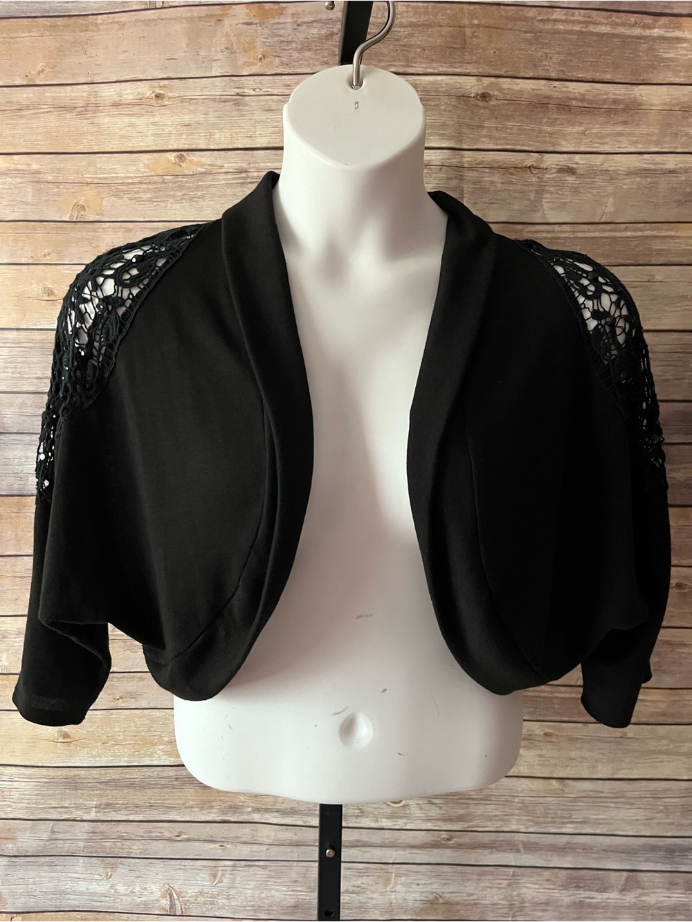Yozy Women's Crochet Shoulders Shrug Sweater - Size Large